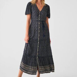 Faherty Orinda Maxi Dress Navy Floral